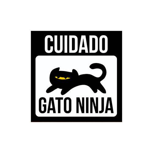 Tamanhos, Medidas e Dimensões do produto Placa Decorativa - Gato Ninja - Legião Nerd