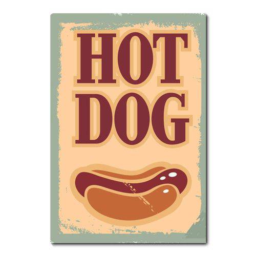 Tamanhos, Medidas e Dimensões do produto Placa Decorativa - Hot Dog - 0744plmk