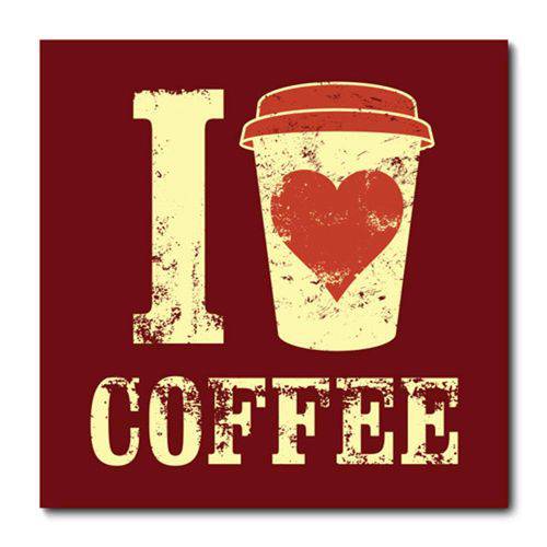 Tamanhos, Medidas e Dimensões do produto Placa Decorativa - I Love Coffee - 0692plmk