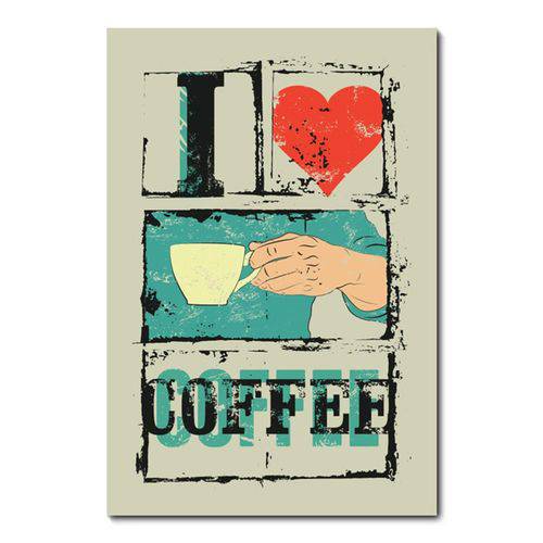 Tamanhos, Medidas e Dimensões do produto Placa Decorativa - I Love Coffee - 0765plmk