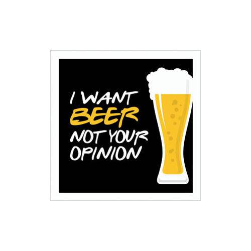 Tamanhos, Medidas e Dimensões do produto Placa Decorativa - I Want Beer - Legião Nerd