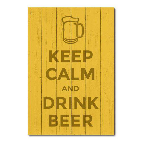 Tamanhos, Medidas e Dimensões do produto Placa Decorativa - Keep Calm And Drink Beer - 0955plmk