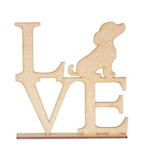 Tamanhos, Medidas e Dimensões do produto Placa Decorativa Love Cachorro Clb – H012