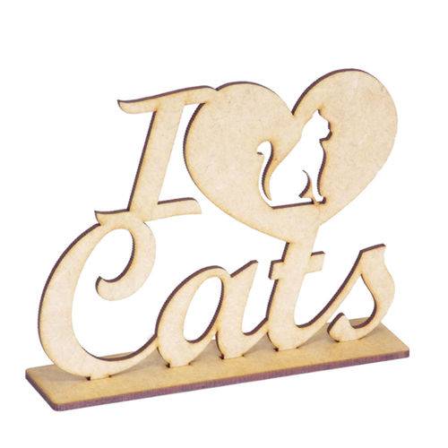 Tamanhos, Medidas e Dimensões do produto Placa Decorativa Love Cats Clb – H027