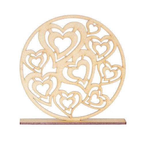 Tamanhos, Medidas e Dimensões do produto Placa Decorativa Mandala Coração Clb – H023