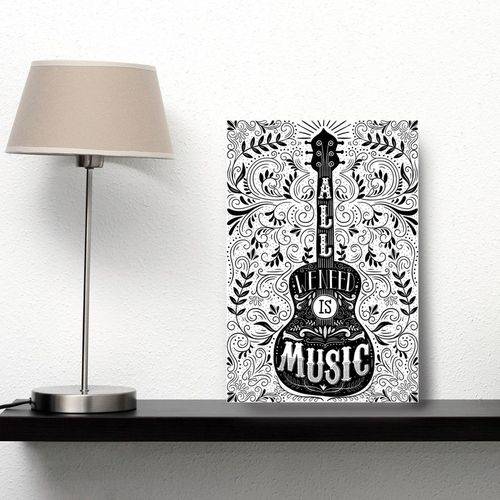 Tamanhos, Medidas e Dimensões do produto Placa Decorativa MDF All We Need Is Music