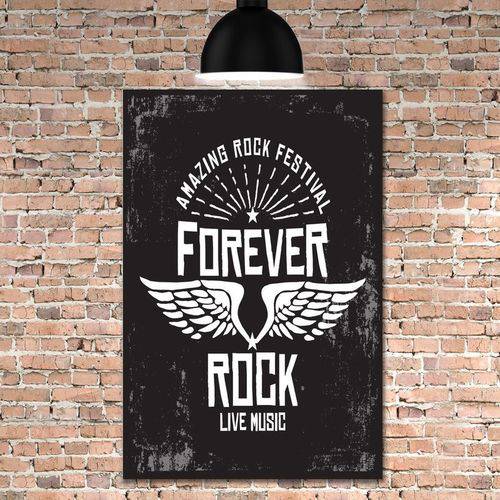 Tamanhos, Medidas e Dimensões do produto Placa Decorativa MDF Rock Forever