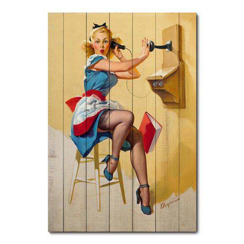 Tamanhos, Medidas e Dimensões do produto Placa Decorativa - Mulher Pin Up - 0184plmk