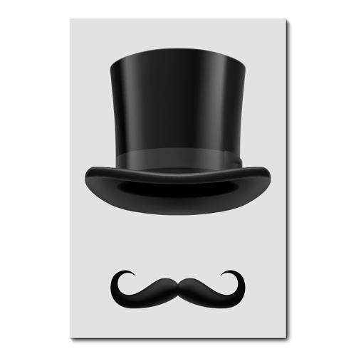 Tamanhos, Medidas e Dimensões do produto Placa Decorativa - Mustache - Barbearia - 0539plmk