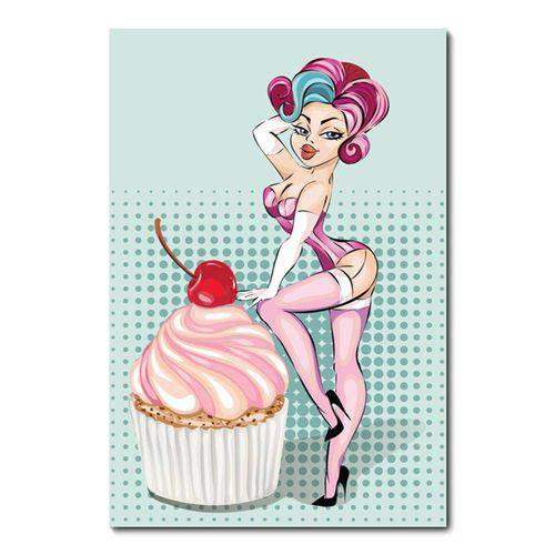 Tamanhos, Medidas e Dimensões do produto Placa Decorativa - Pin-up - Doces - 0547plmk