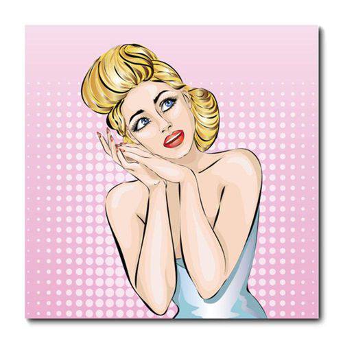 Tamanhos, Medidas e Dimensões do produto Placa Decorativa - Pin-up Mulher - 0972plmk