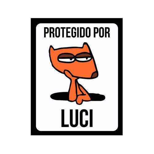 Tamanhos, Medidas e Dimensões do produto Placa Decorativa - Protegido por Luci - Legião Nerd