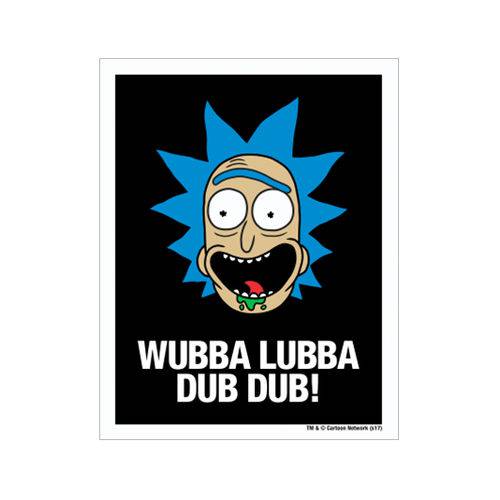 Tamanhos, Medidas e Dimensões do produto Placa Decorativa - Wubba Lubba Dub Dub! - Legião Nerd
