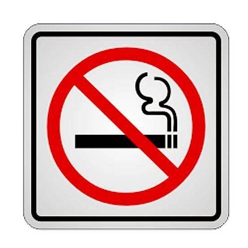 Tamanhos, Medidas e Dimensões do produto Placa Sinalizadora "Proibido Fumar" - Sinalize