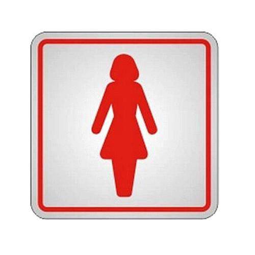 Tamanhos, Medidas e Dimensões do produto Placa Sinalizadora "Sanitário Feminino" - Sinalize