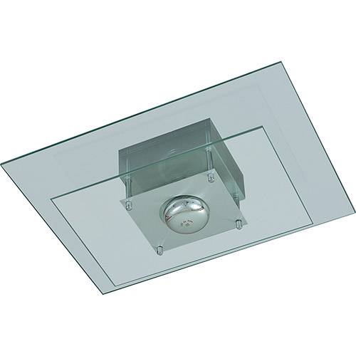 Tamanhos, Medidas e Dimensões do produto Plafon 31152 Retangular (40x30x13cm) Alumínio/Vidro Vidro Transparente - Pantoja&Carmona