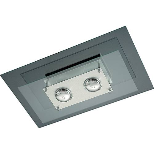 Tamanhos, Medidas e Dimensões do produto Plafon 31153 Retangular (50x30x13cm) Alumínio/Vidro Vidro Transparente - Pantoja&Carmona