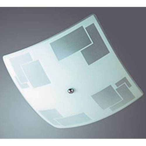 Tamanhos, Medidas e Dimensões do produto Plafon 31514 Quadrado (25x25x8cm) Alumínio/Vidro Cromado Vidro Geométrico - Pantoja&Carmona