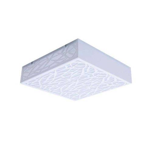 Tamanhos, Medidas e Dimensões do produto Plafon Acrílico Branco 40x40 Sobrepor Luminária Lustre 3229