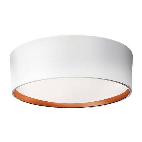 Tamanhos, Medidas e Dimensões do produto Plafon Circle Ø 370 X 145mm Branco com Cobre BTCO - New Line