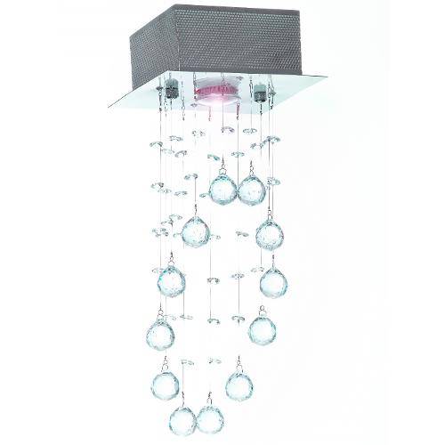 Tamanhos, Medidas e Dimensões do produto Plafon de Cristal Inox 1 Lâmpada Hy - Arquitetizze