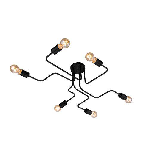 Tamanhos, Medidas e Dimensões do produto Plafon Eletro Preto 6 Lampadas SD9002 STELLA