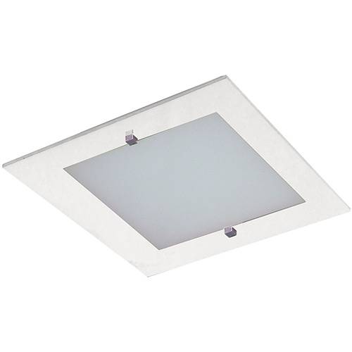 Tamanhos, Medidas e Dimensões do produto Plafon Flex Quadrado 28x28cm Metal/Vidro Branco - Attena