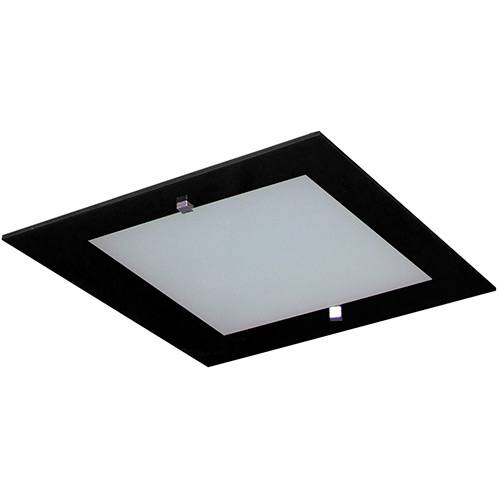 Tamanhos, Medidas e Dimensões do produto Plafon Flex Quadrado 28x28cm Metal/Vidro Preto/Branco - Attena