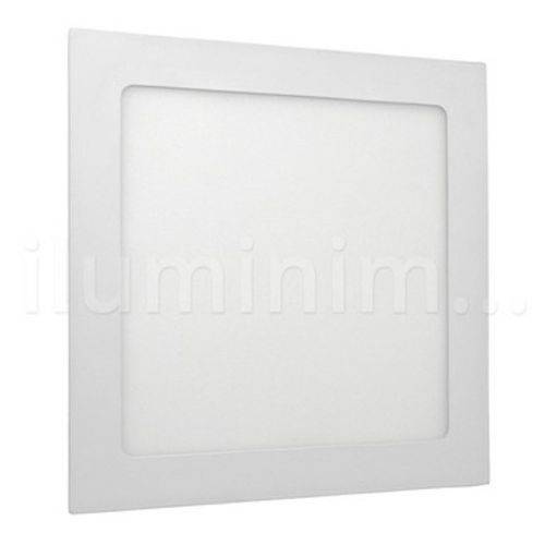 Tamanhos, Medidas e Dimensões do produto Plafon Led Luminaria Embutir 18w Slim Quadrado Branco Quente