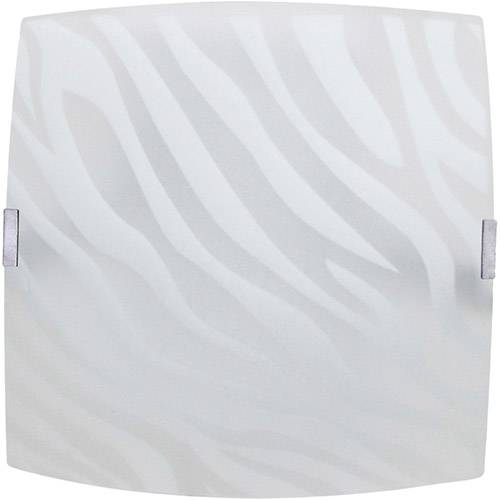 Tamanhos, Medidas e Dimensões do produto Plafon Zebra Quadrado Grande 38x38cm Metal/Vidro Branco - Attena
