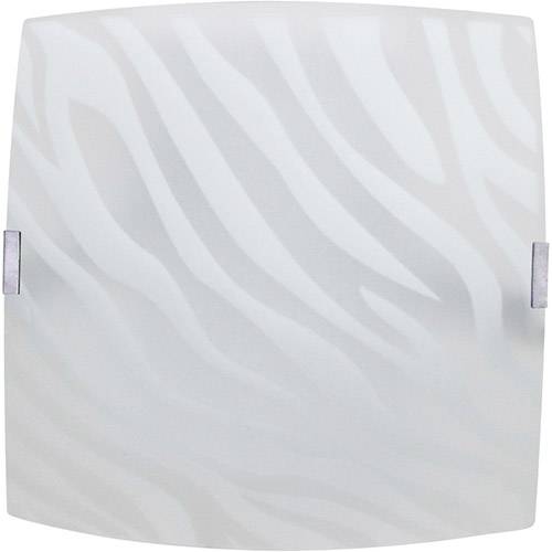 Tamanhos, Medidas e Dimensões do produto Plafon Zebra Quadrado Pequeno 21x21cm Metal/Vidro Branco - Attena