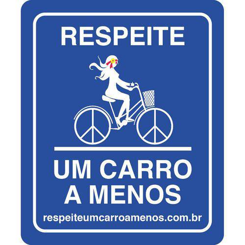 Tamanhos, Medidas e Dimensões do produto Plaquinha de Sinalização Refletiva para Bicicleta