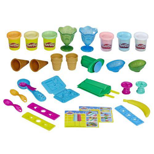 Tamanhos, Medidas e Dimensões do produto PLAY-DOH - Festa do Sorvete / Ice Cream Party - E2385