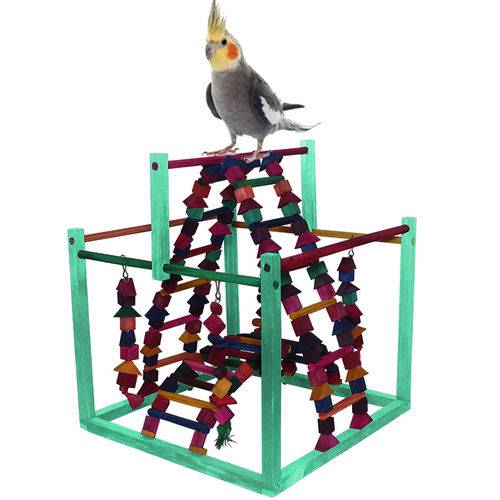 Tamanhos, Medidas e Dimensões do produto Playground de Madeira para Pássaros - Rosa