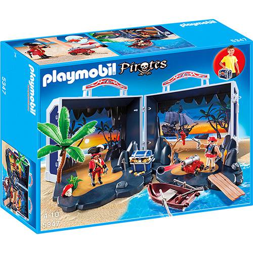 Tamanhos, Medidas e Dimensões do produto Playmobil - Baú do Tesouro dos Piratas - Sunny Brinquedos