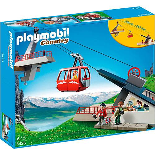 Tamanhos, Medidas e Dimensões do produto Playmobil Bondinho com Base e Cabos - Sunny Brinquedos