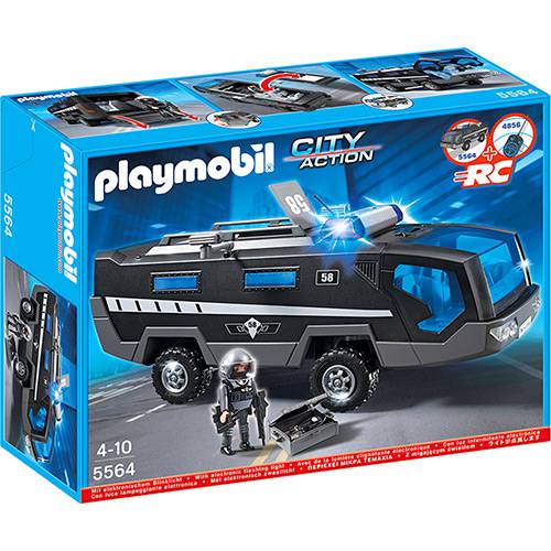 Tamanhos, Medidas e Dimensões do produto Playmobil - Comando de Unidade Tática da Polícia - Sunny Brinquedos