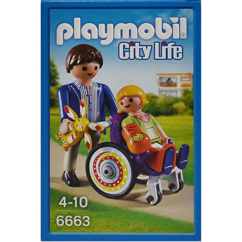 Tamanhos, Medidas e Dimensões do produto Playmobil Criança na Cadeira de Rodas - Sunny Brinquedos
