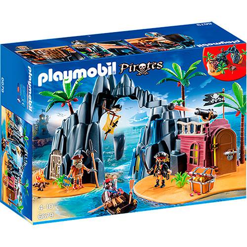 Tamanhos, Medidas e Dimensões do produto Playmobil Ilha do Tesouro dos Piratas - Sunny Brinquedos