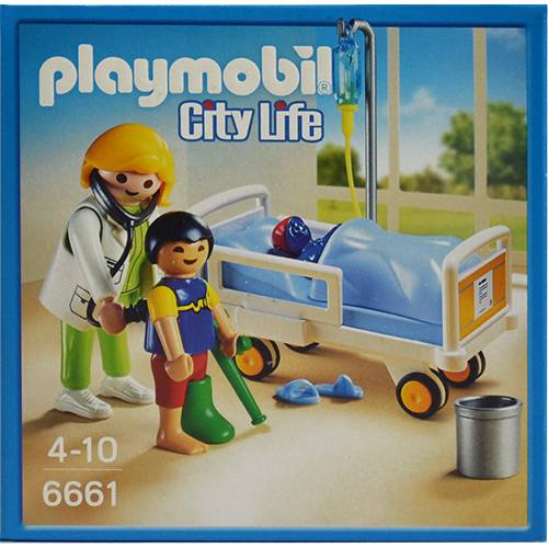 Tamanhos, Medidas e Dimensões do produto Playmobil Pediatra com Criança e Leito - Sunny Brinquedos