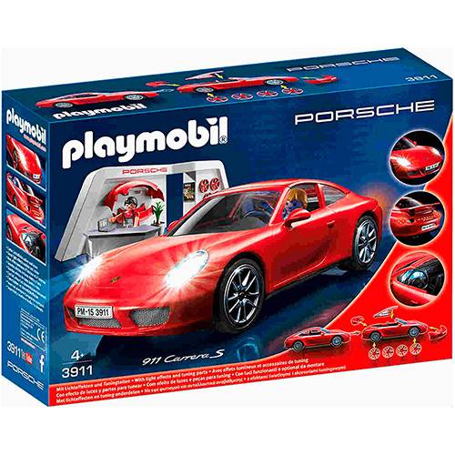Tamanhos, Medidas e Dimensões do produto Playmobil Porsche 911 Carrera S - Sunny Brinquedos