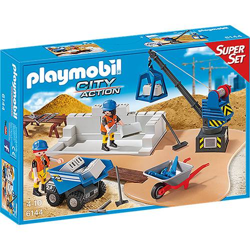 Tamanhos, Medidas e Dimensões do produto Playmobil Super Set Construção - Sunny Brinquedos