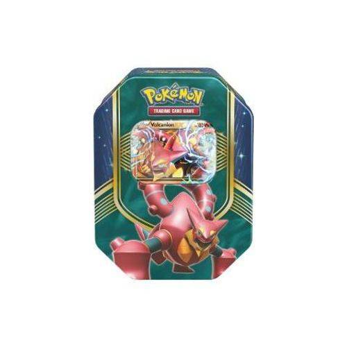Tamanhos, Medidas e Dimensões do produto Pokemon Lata Especial Batalha de Coração Ex Volcanion com 1 Card Holográfico + 20 Cards Copag
