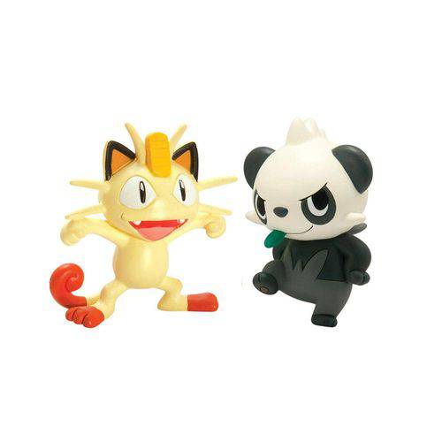 Tamanhos, Medidas e Dimensões do produto Pokémon Pack 2 Mini Figuras - Meowth Vs Pancham - Tomy