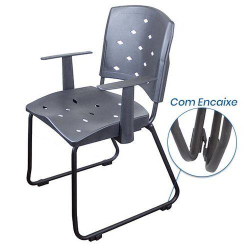 Tamanhos, Medidas e Dimensões do produto Poltrona Cadeira Espera Executiva com Braço para Escritório