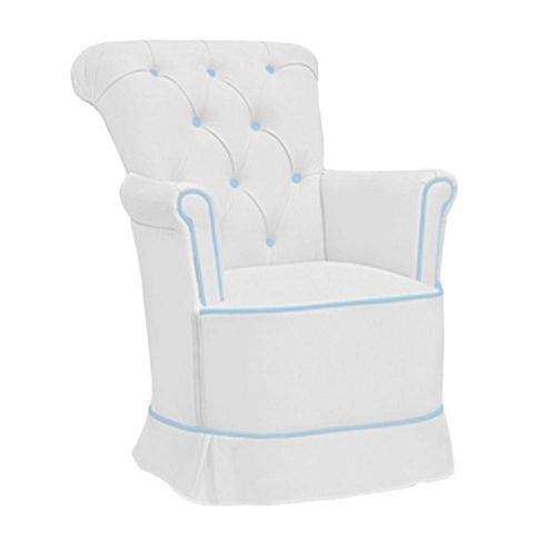 Tamanhos, Medidas e Dimensões do produto Poltrona para Amamentação Paola Sem Puff Branco/Azul - Fratello