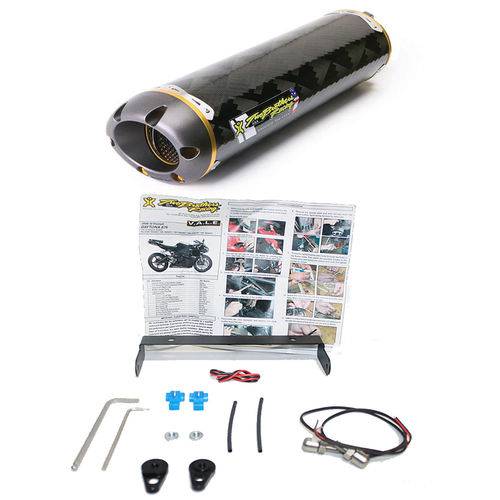 Tamanhos, Medidas e Dimensões do produto Ponteira Esportiva Escapamento Two Brothers Triumph Daytona 675 2007 Ate 2012 Fibra de Carbono