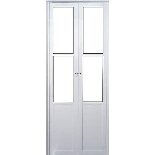 Tamanhos, Medidas e Dimensões do produto Porta Camarão de Alumínio Lambril 2,10 X 0,80 com Vidro Mini Boreal Lux Esquerda Cor Branco