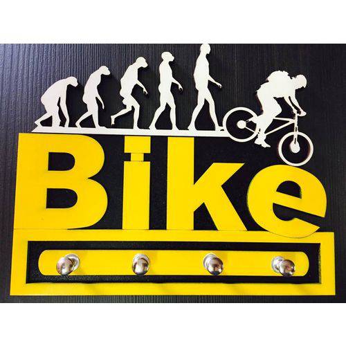 Tamanhos, Medidas e Dimensões do produto Porta Chaves Bike Evolução em Mdf Tamanho 19,5 X 15,5 Cm