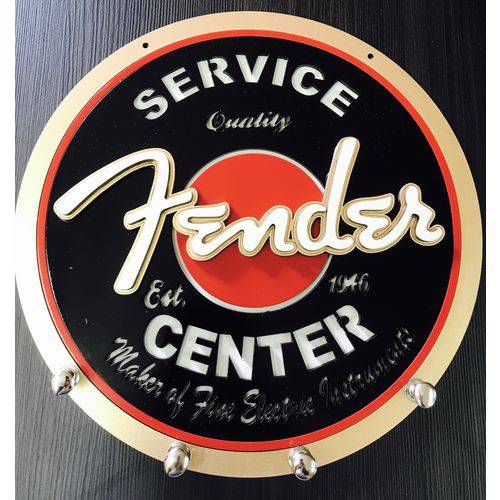 Tamanhos, Medidas e Dimensões do produto Porta Chaves Fender em Mdf Tamanho 21 Cm